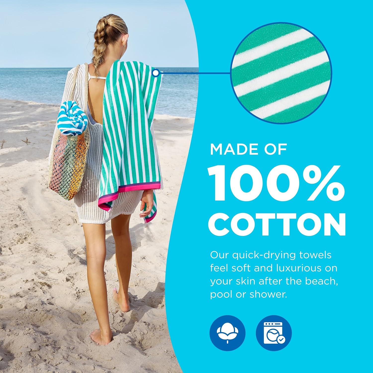 Colorful Racing Striped Beach  - Beach Towel Large recensione e prezzo