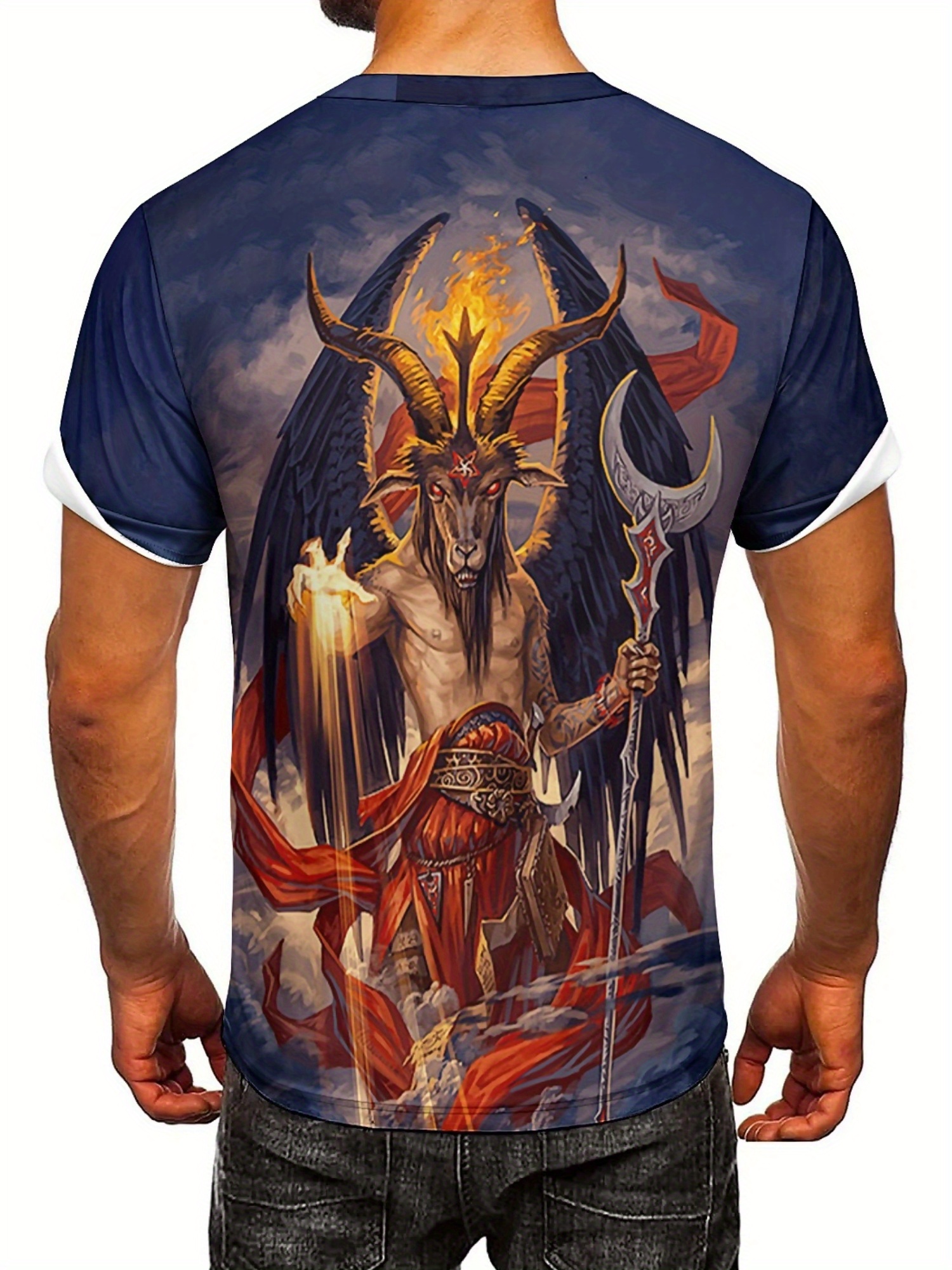 Men's 3D Demon Print T-Shirt | - Tee Graphic Print recensione e prezzo