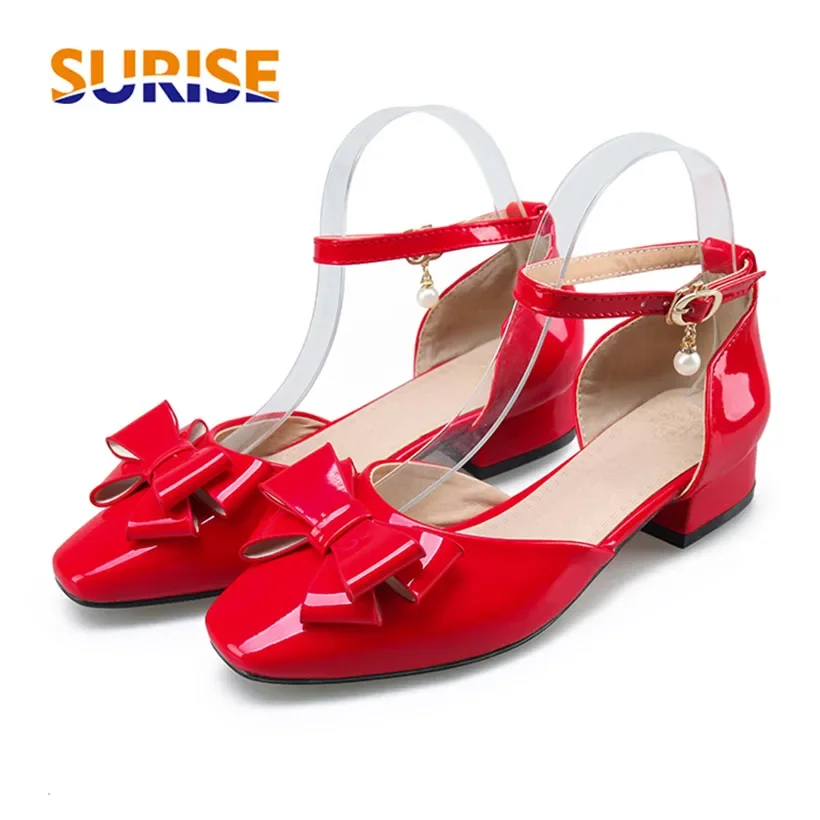 Big Size Women Bowtie Pumps Ro - Casual Sandal Leather recensione e prezzo